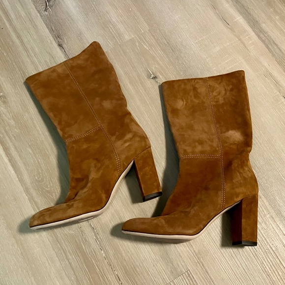 Marion Parke Delila Caramel Suede Boots - Picture 2 of 5